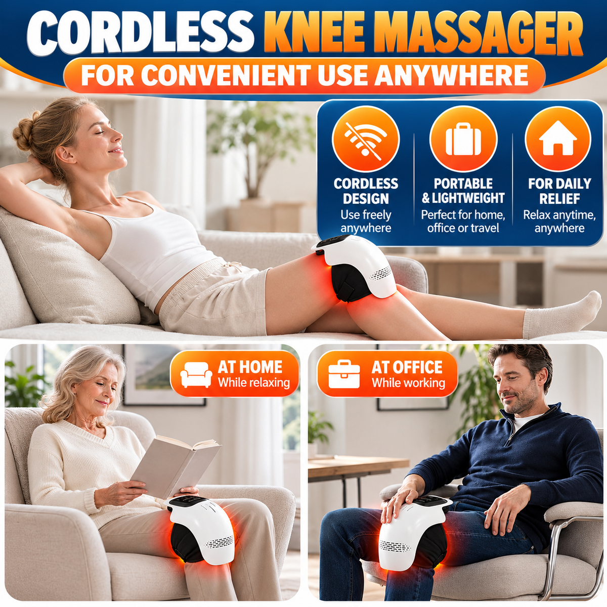 Kneora™ – Smart Knee Comfort Massager