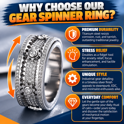 Gearora™ – Premium Mechanical Spinner Ring