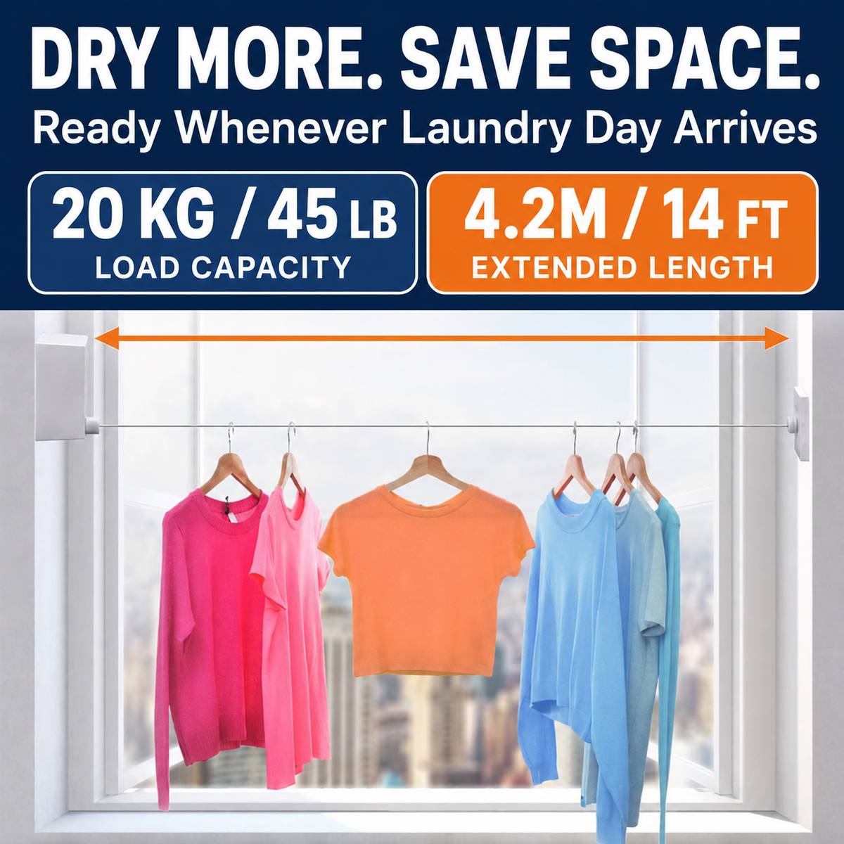 SpaceLine™ Pro – Dual Retractable Drying System