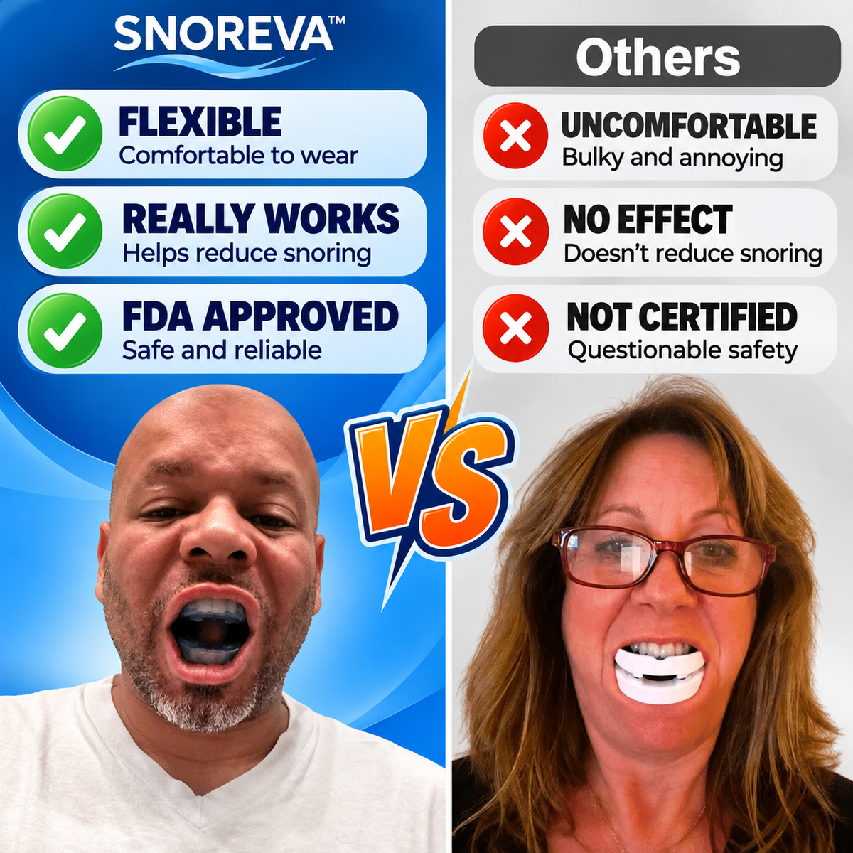 TODAY ONLY: BUY 1, GET 1 FREE! 🎉 Snoreva™ – Anti-Snoring Mouthpiece