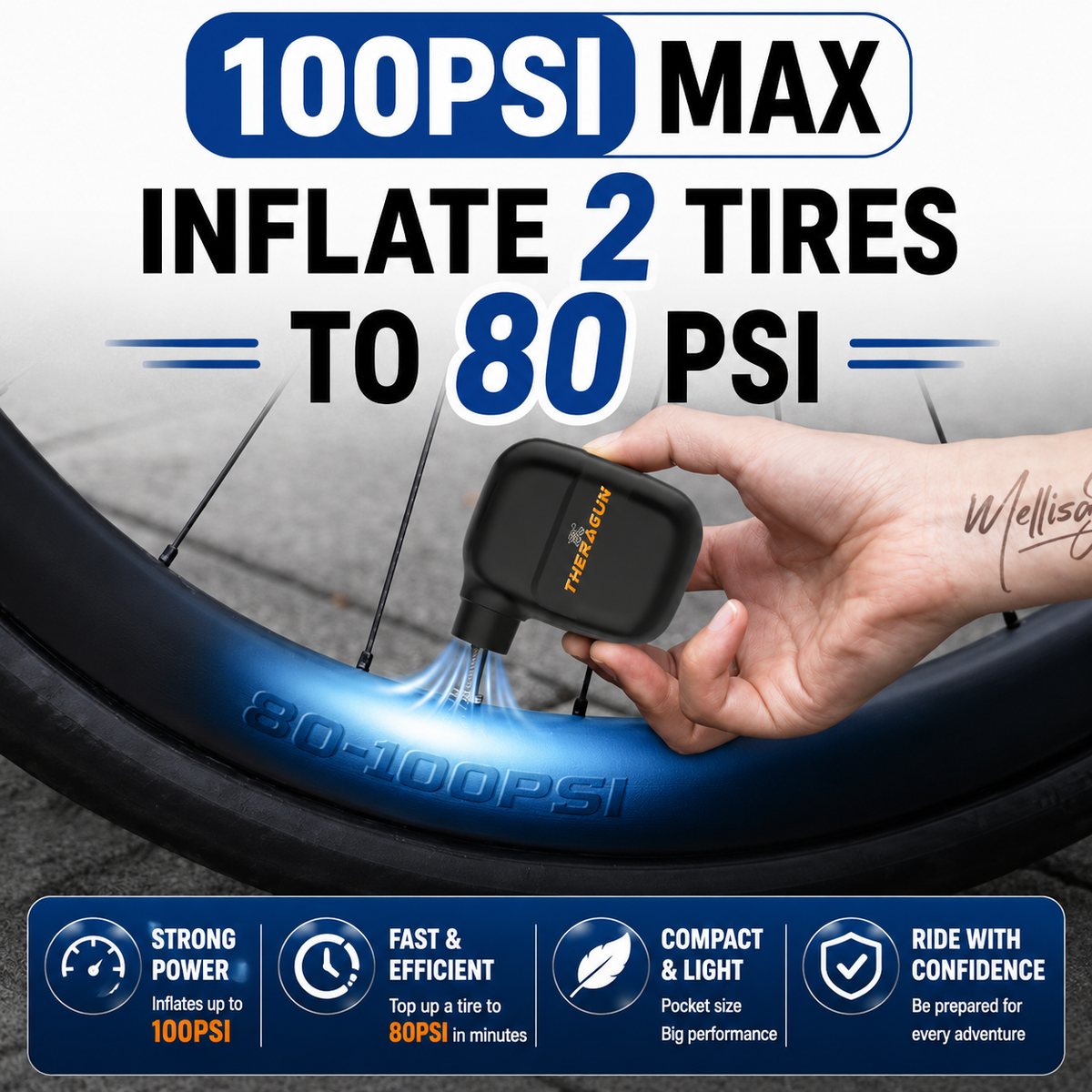 AirBolt™ Pocket Electric Bike Inflator