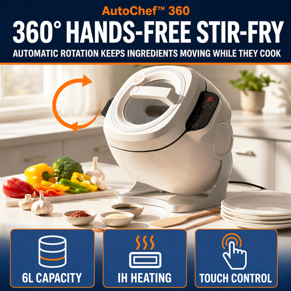 AutoChef™ 360 – Hands-Free Smart Cooking System