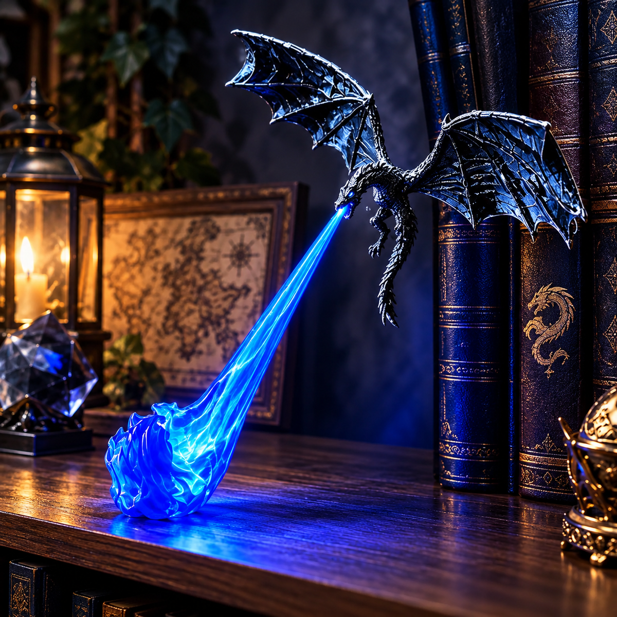 Dracora™ – Fire-Breathing Dragon Shelf Ligh