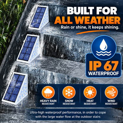 Stepora™ – 4-Pack Solar Stair Lights