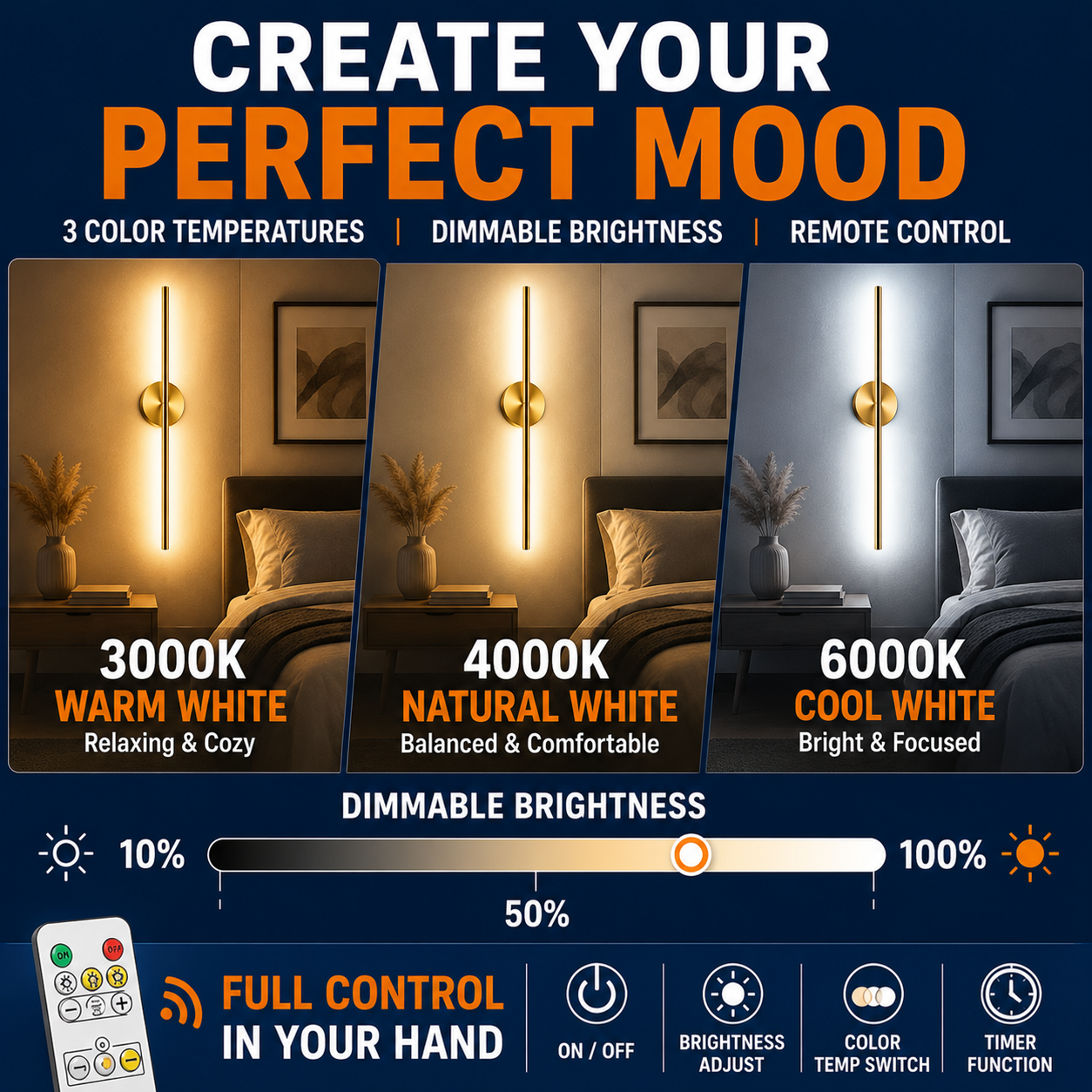 LumiArc™ Wireless Wall Sconce