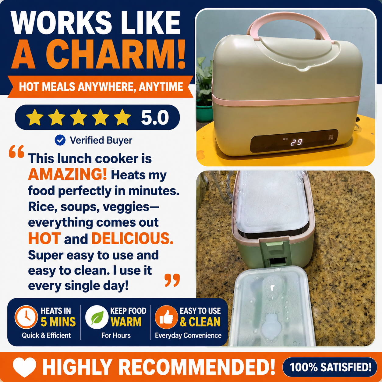 HeatNest™ Smart Lunch Cooker