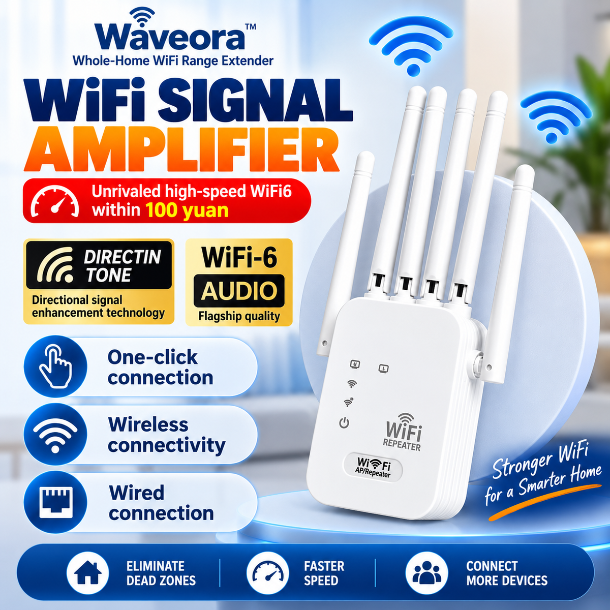 Waveora™ – Whole-Home WiFi Range Extender