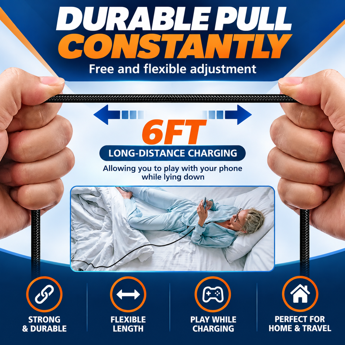 FlexCharge™ – 540° Magnetic Charging Cable