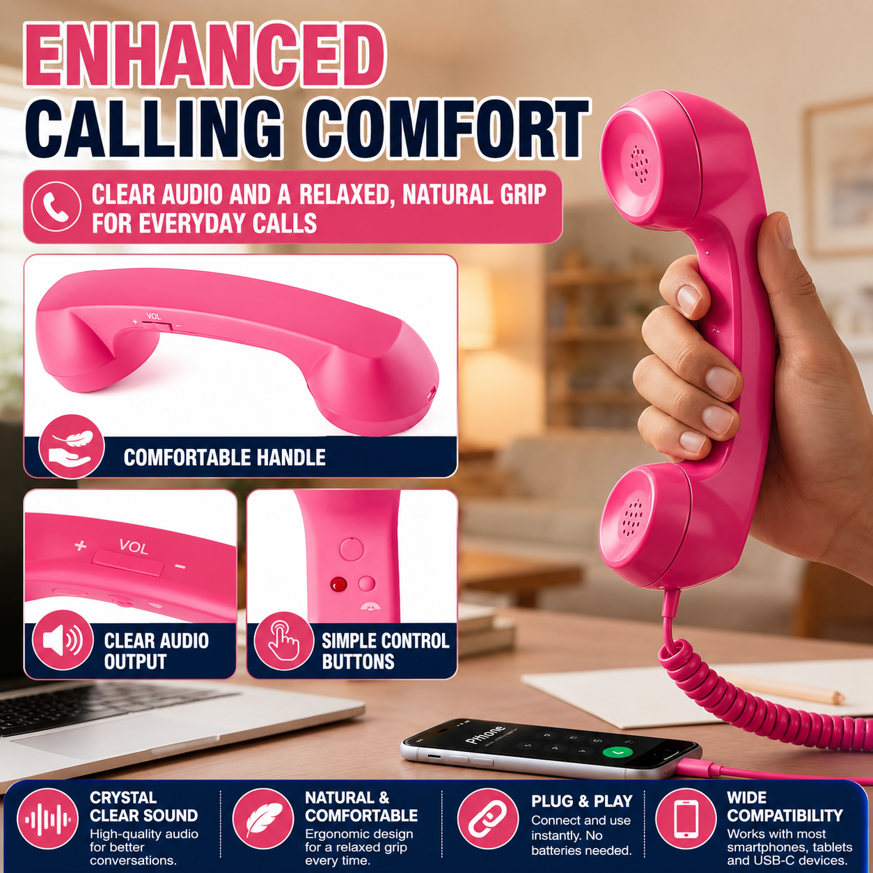RetroTalk™ Vintage Handset
