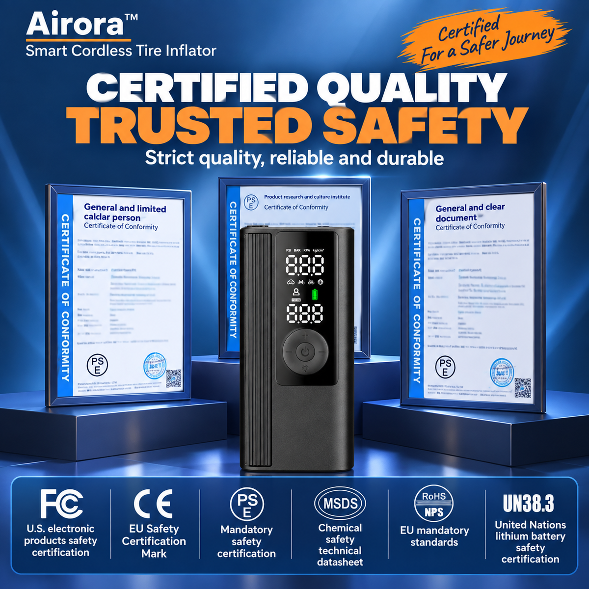Airora™ – Smart Cordless Tire Inflator
