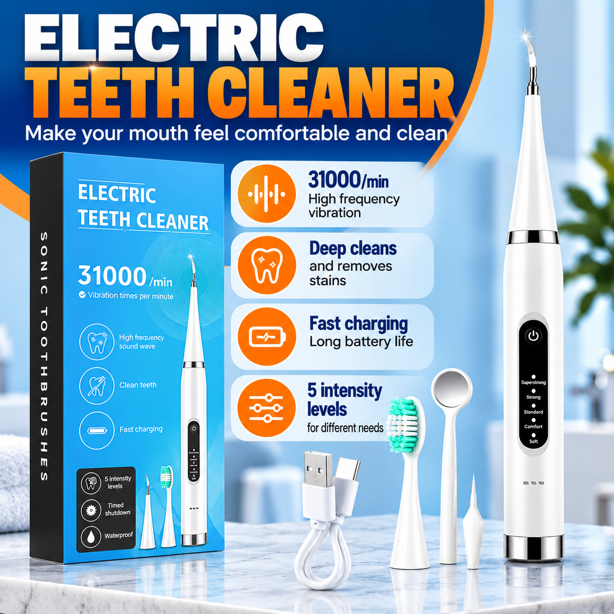 Dentora™ Sonic Dental Cleaner