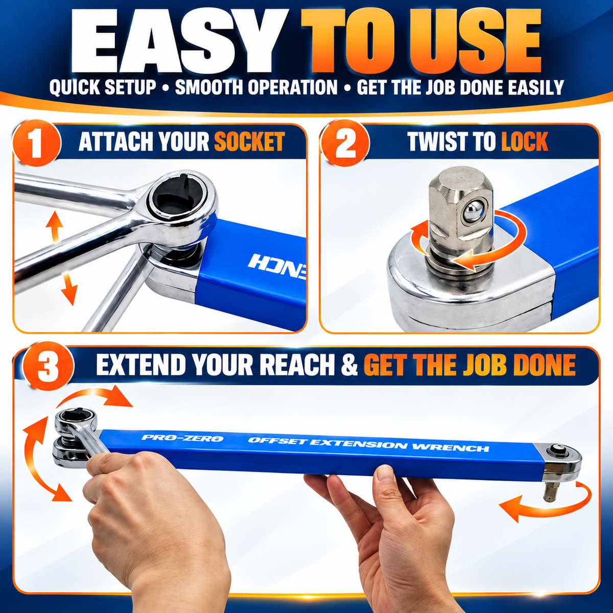 Reachora™ Offset Extension Wrench