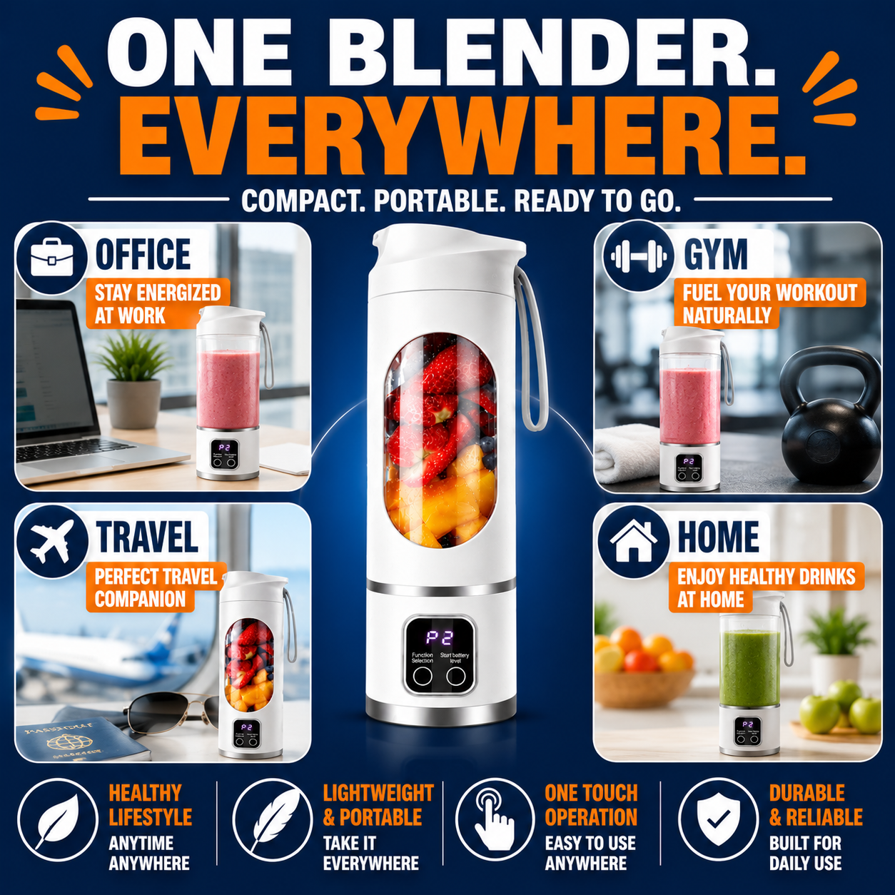 BlendGo™ Portable Smoothie Maker