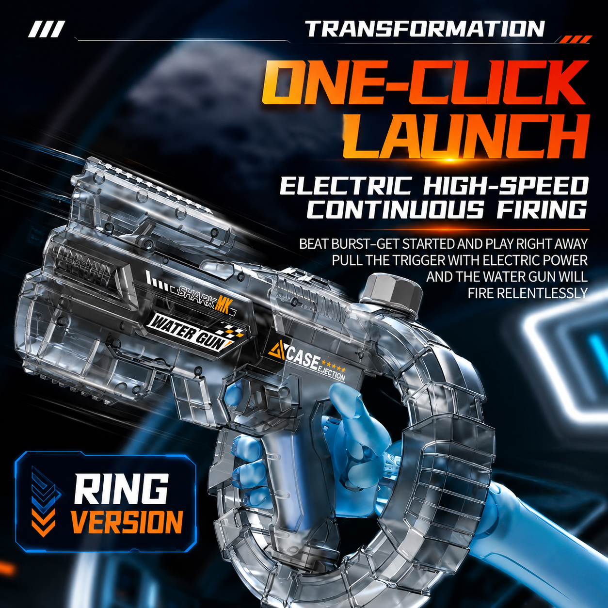 GalaxyBlaster™ – Automatic LED Water Battle Cannon