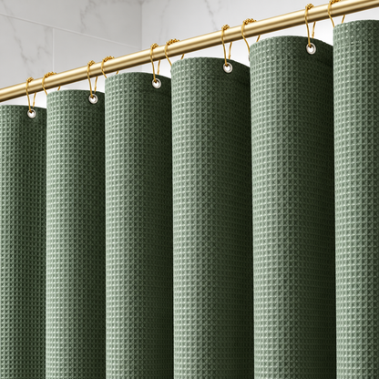 Bathora™ – Premium Waffle Shower Curtain
