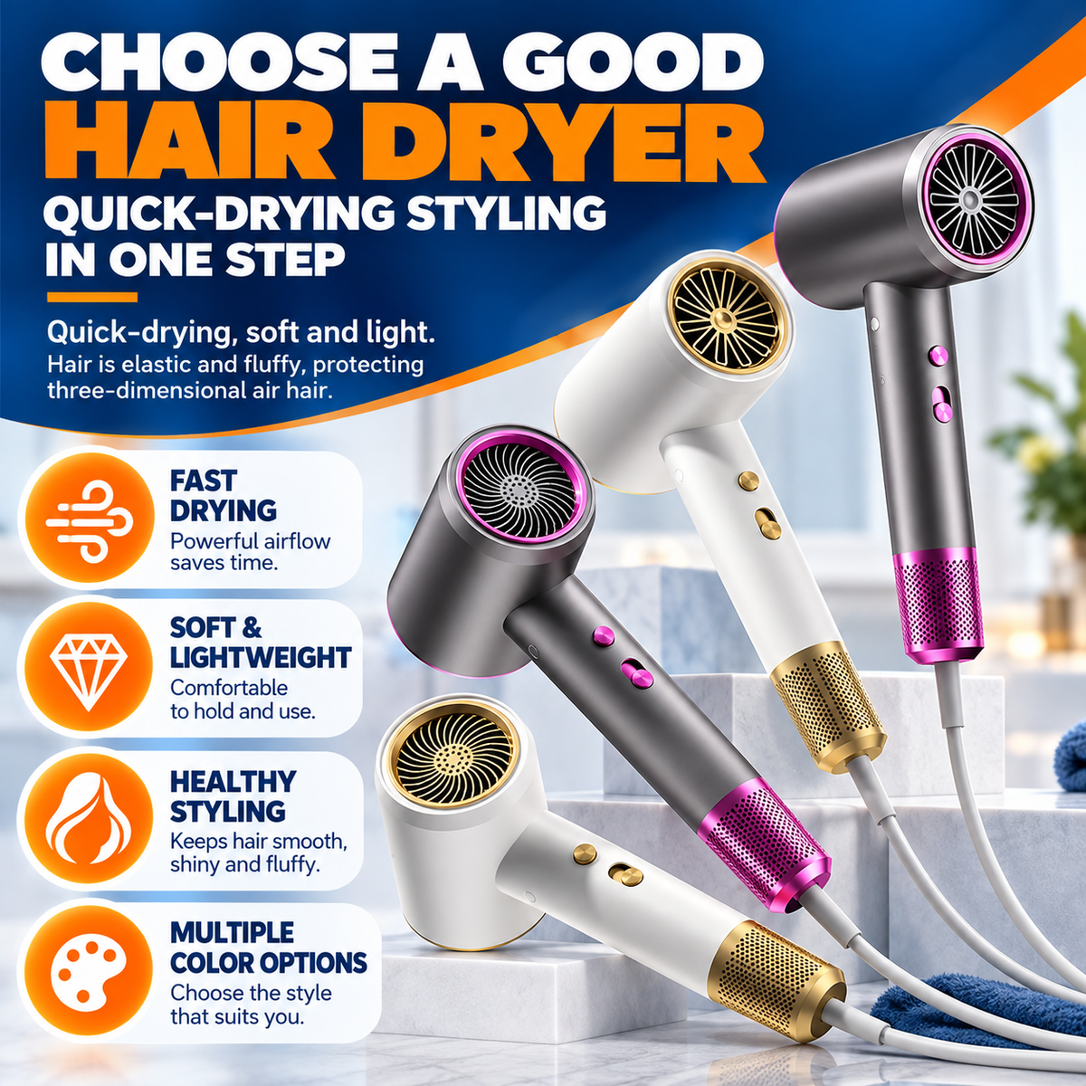 Velora™ – High-Speed Hair Dryer