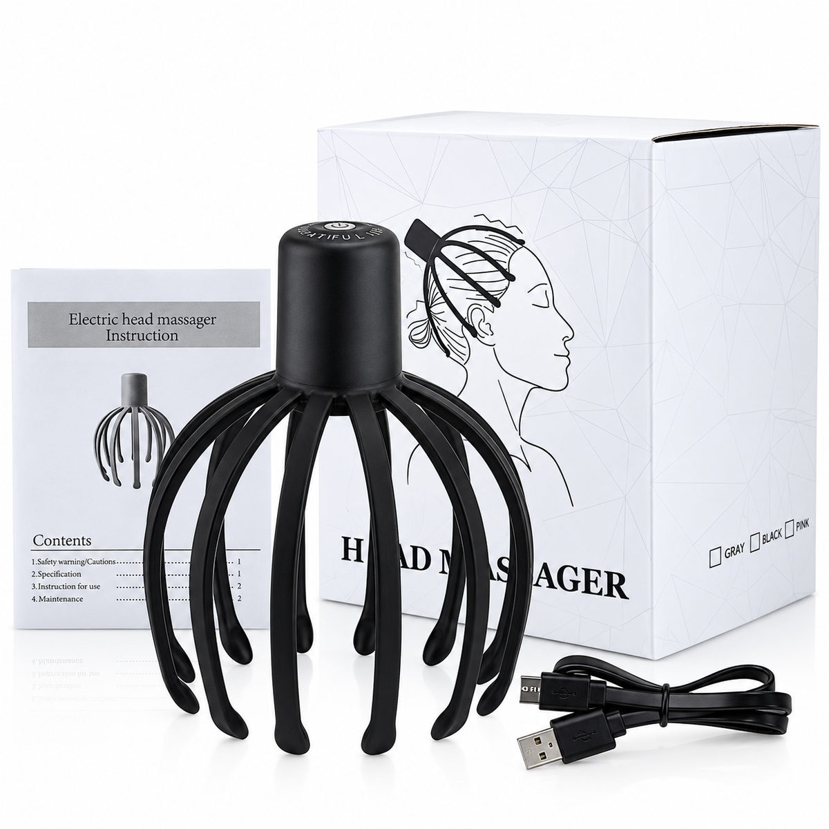 ScalpEase™ – Electric Scalp Relaxation Massager