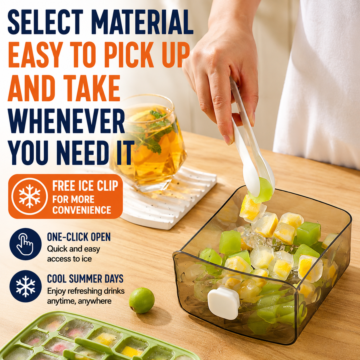 FrostVault™ One-Press Ice Maker