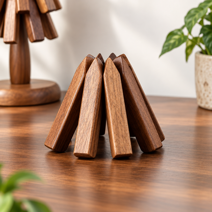 ARBORA™ – TRANSFORMING WOODEN TRIVET TREE