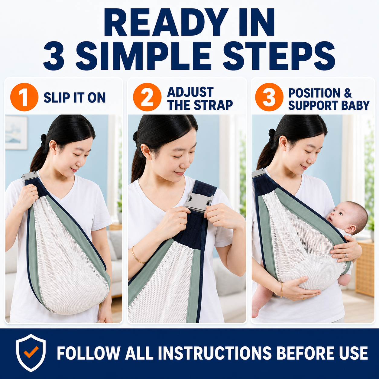 NestCarry™ AirMesh Baby Sling