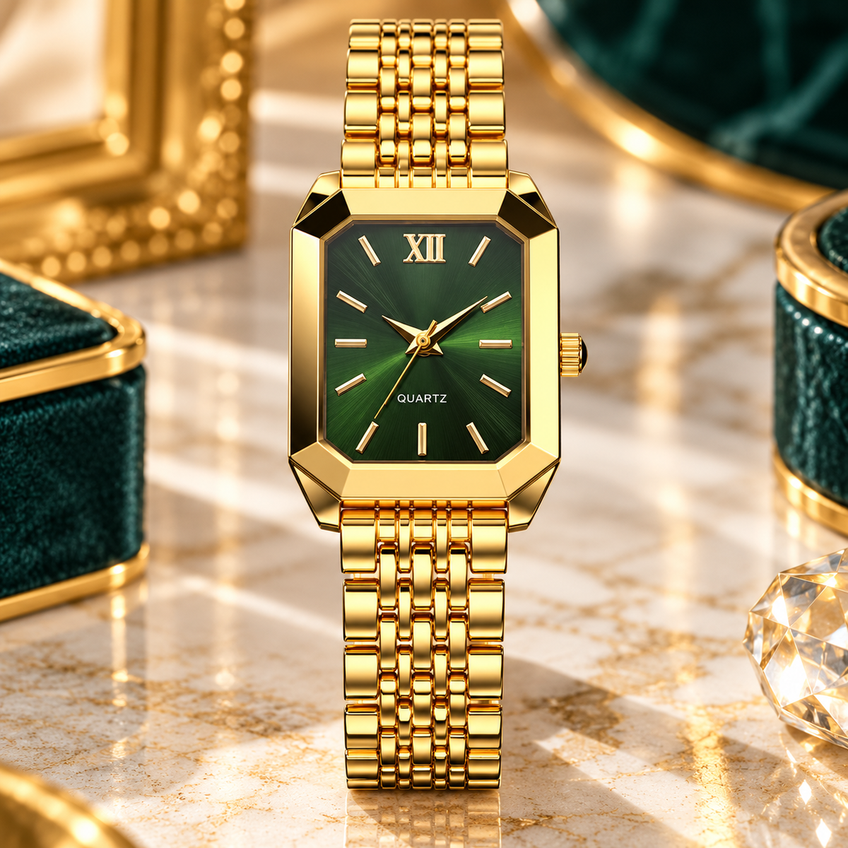 Elvora™ Elegant Rectangular Quartz Watch