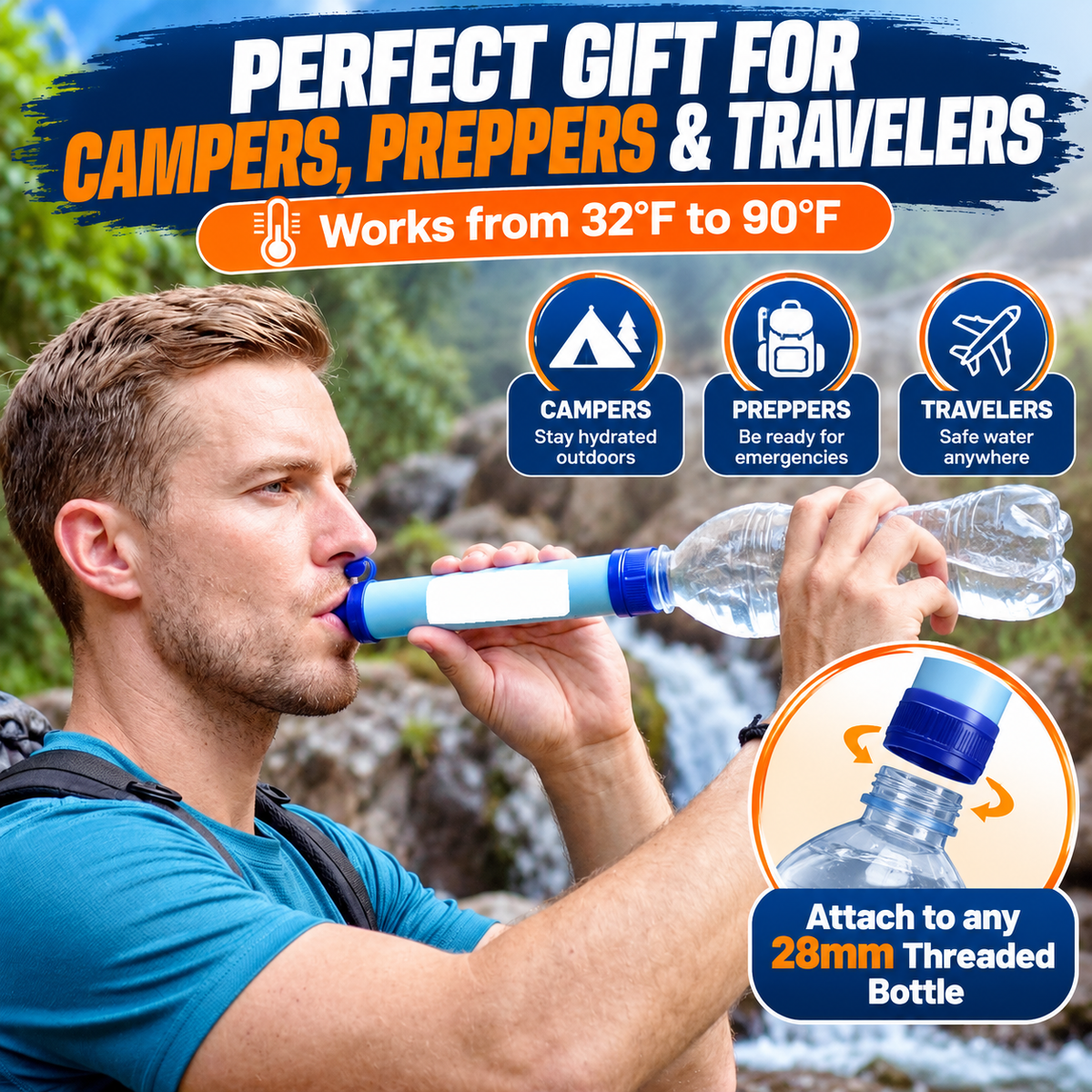 Aquaora™ – Portable Water Filter Straw (2-Pack)