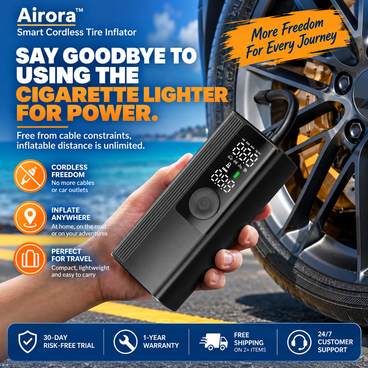 Airora™ – Smart Cordless Tire Inflator