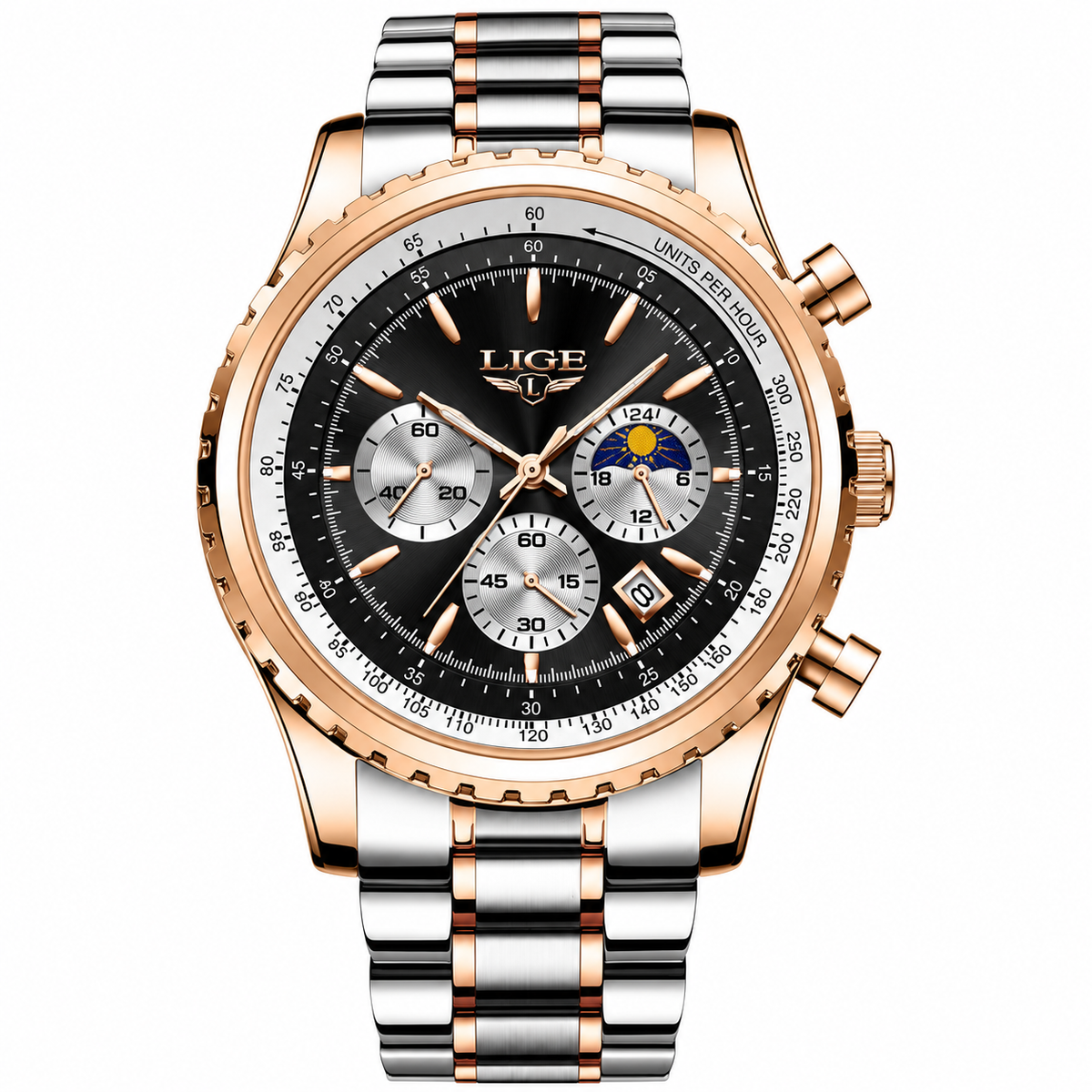 LIGE™ Men's Quartz Chronograph Watch