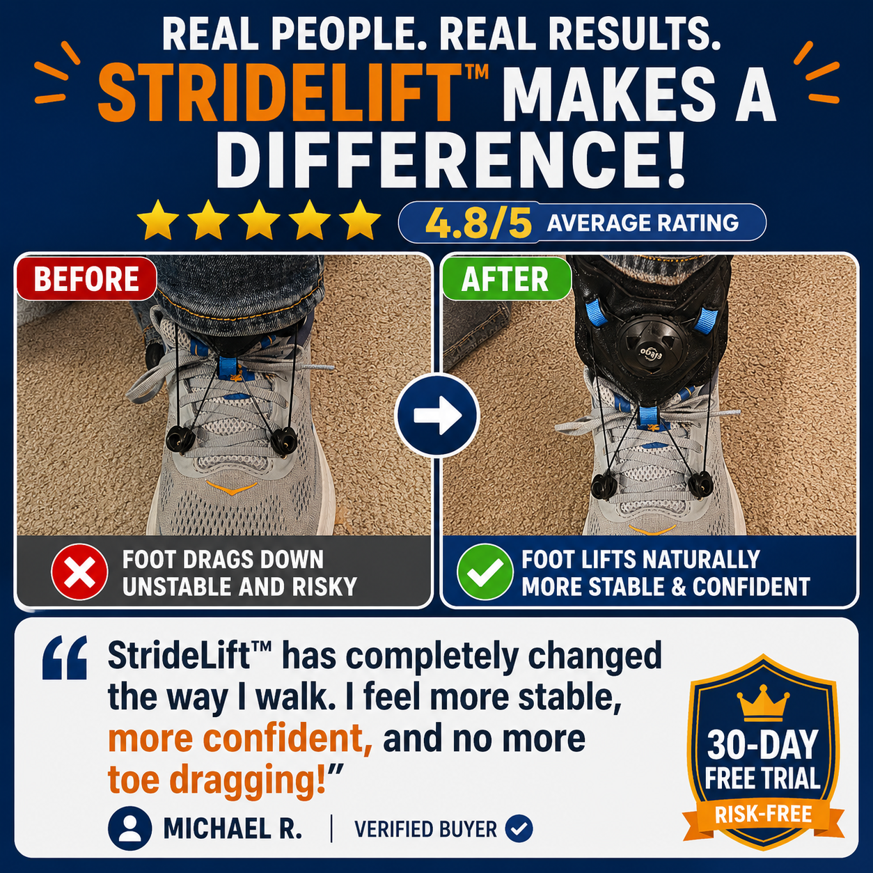 StrideLift™ Dynamic Foot Brace