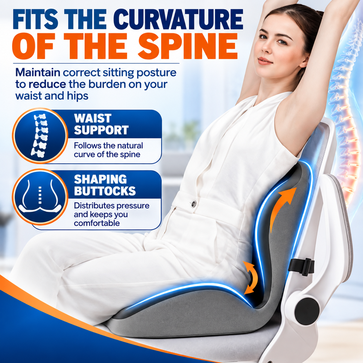 Postura™ – Ergonomic Full-Seat Support