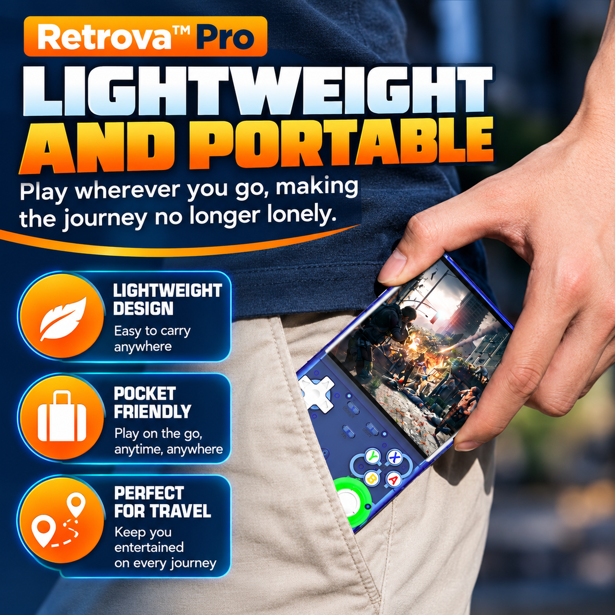 Retrova™ Pro Handheld Gaming Console