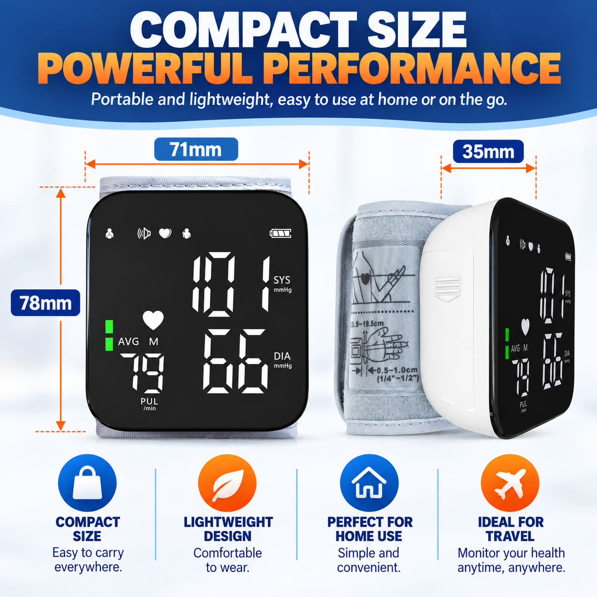 Pulseora™ – Smart Wrist Blood Pressure Monitor