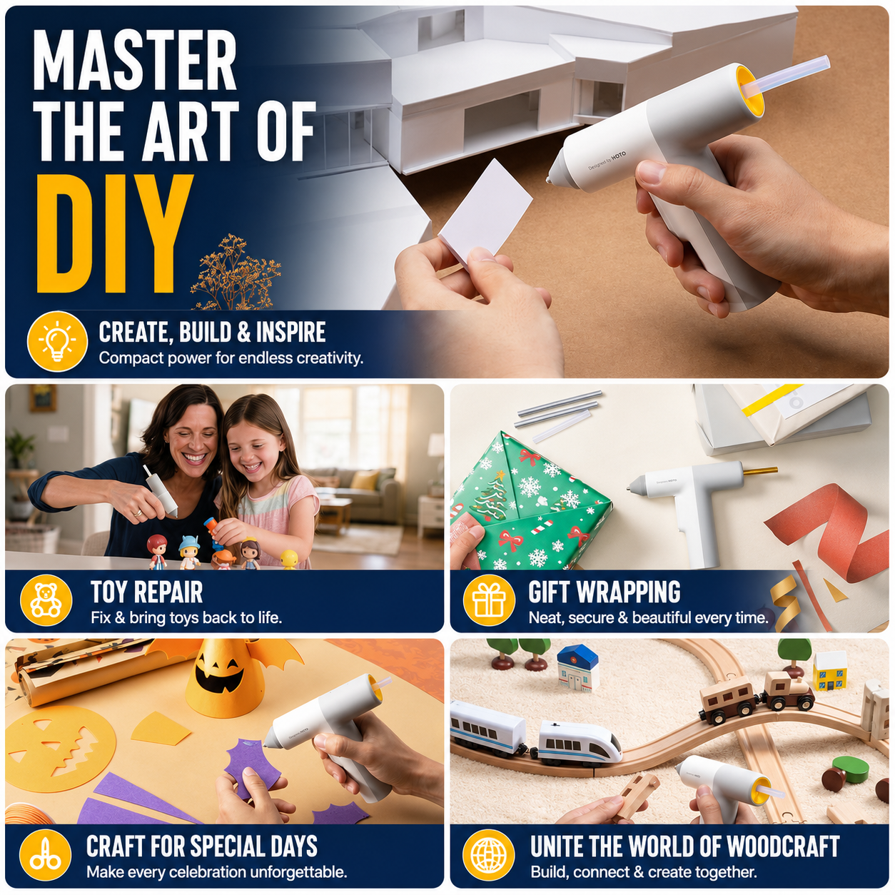 GlueNova™ Pro – Smart Cordless Glue Gun