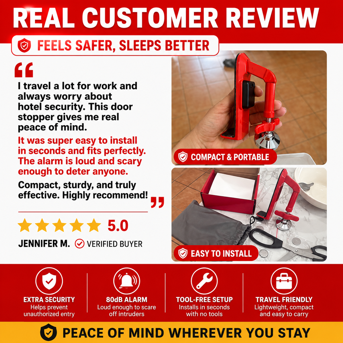 DoorGuard™ – Portable Door Security Alarm