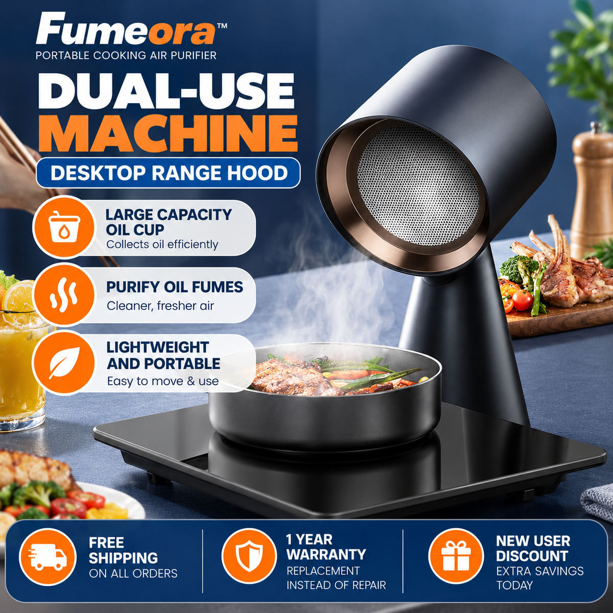 Fumeora™ – Portable Cooking Air Purifier