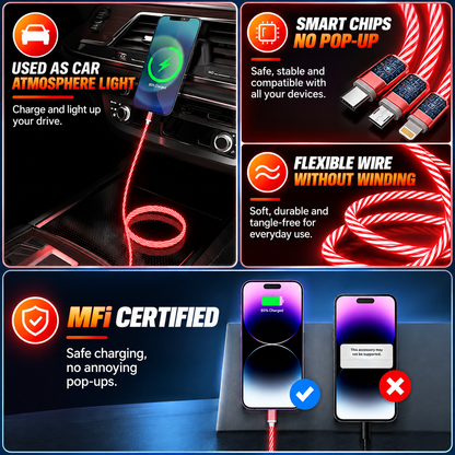 GlowCharge™ – 3-in-1 Luminous Charging Cable