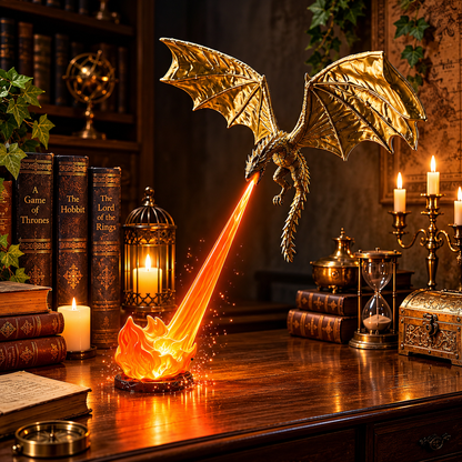 Dracora™ – Fire-Breathing Dragon Shelf Ligh