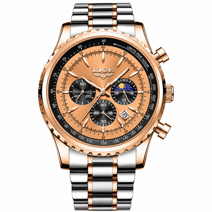 LIGE™ Men's Quartz Chronograph Watch