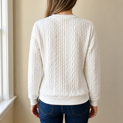 Velmora™ – Elegant Textured Zip Sweatshirt