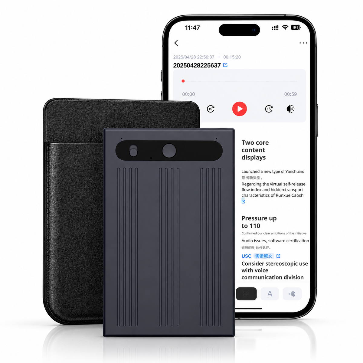 Noteora™ – Lifetime AI Voice Recorder