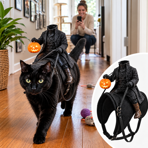 SpookyRider™ – 3D Headless Horseman Pet Costume