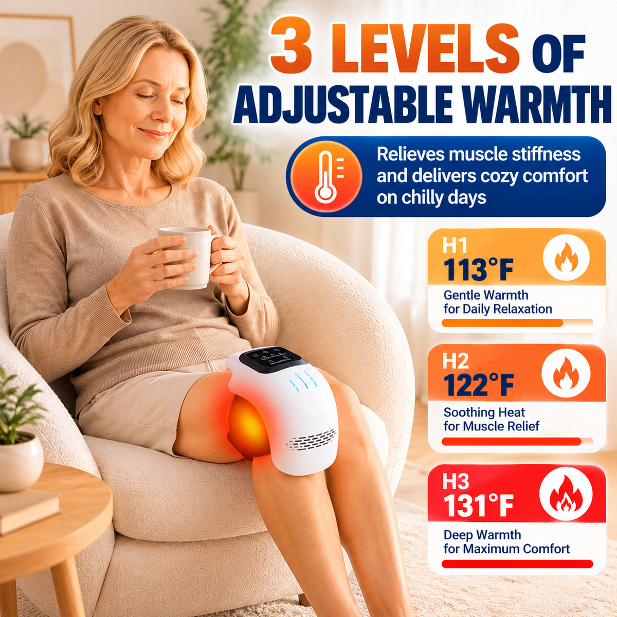 Kneora™ – Smart Knee Comfort Massager