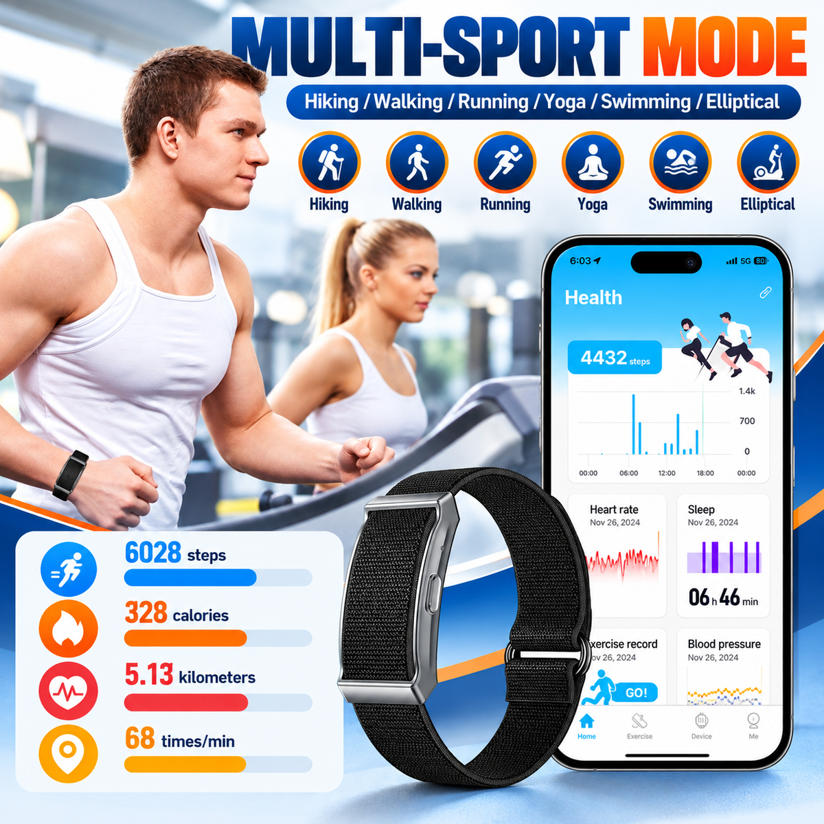 Vitala™ – Screenless Fitness & Wellness Tracker