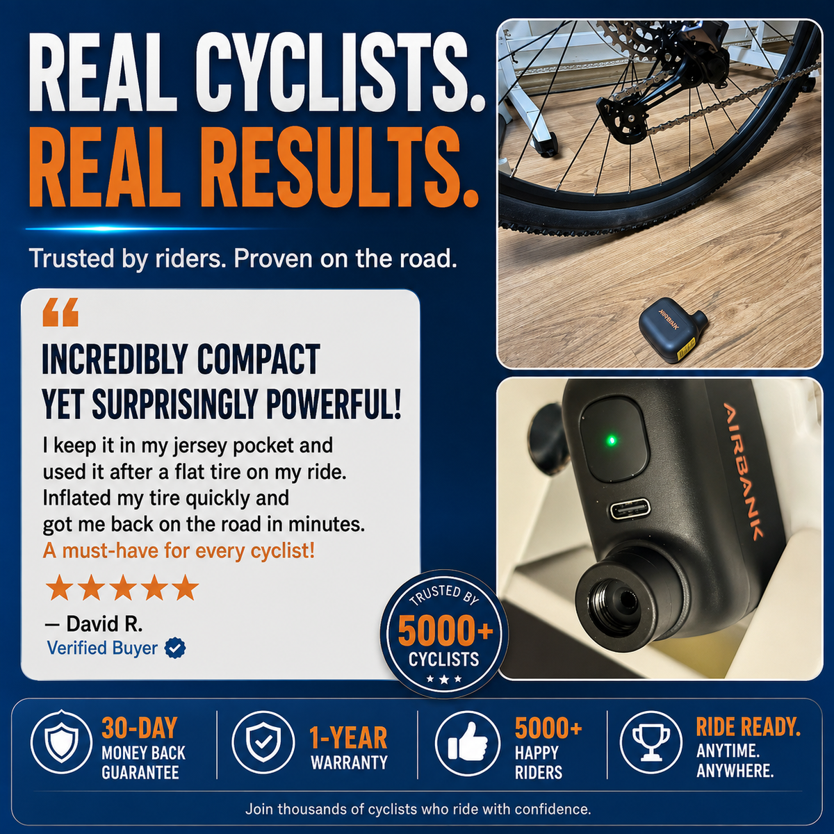 AirBolt™ Pocket Electric Bike Inflator