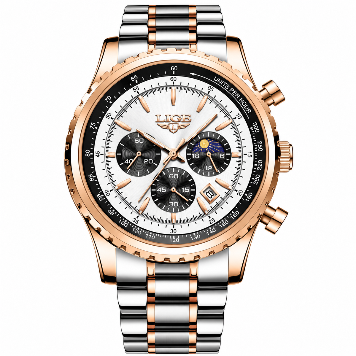 LIGE™ Men's Quartz Chronograph Watch