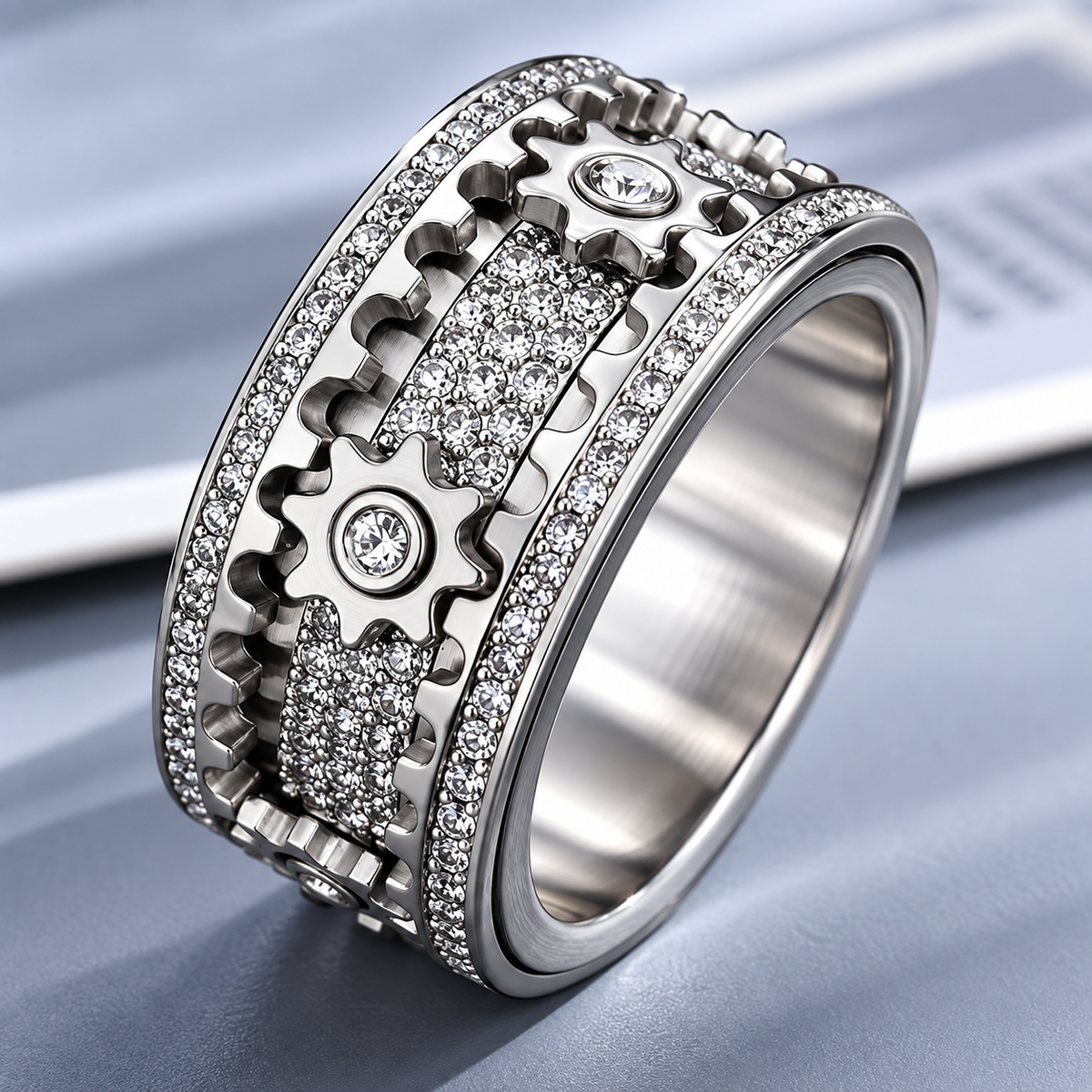 Gearora™ – Premium Mechanical Spinner Ring