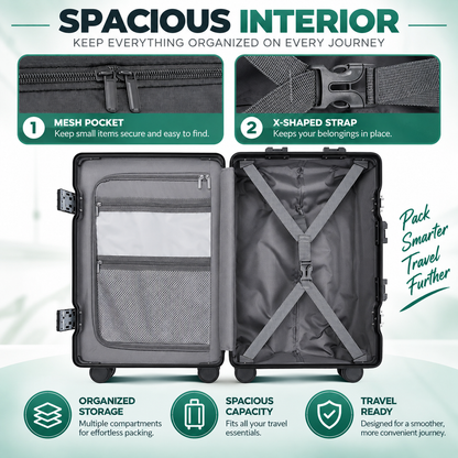 AeroVault™ – Smart Aluminum-Frame Carry-On