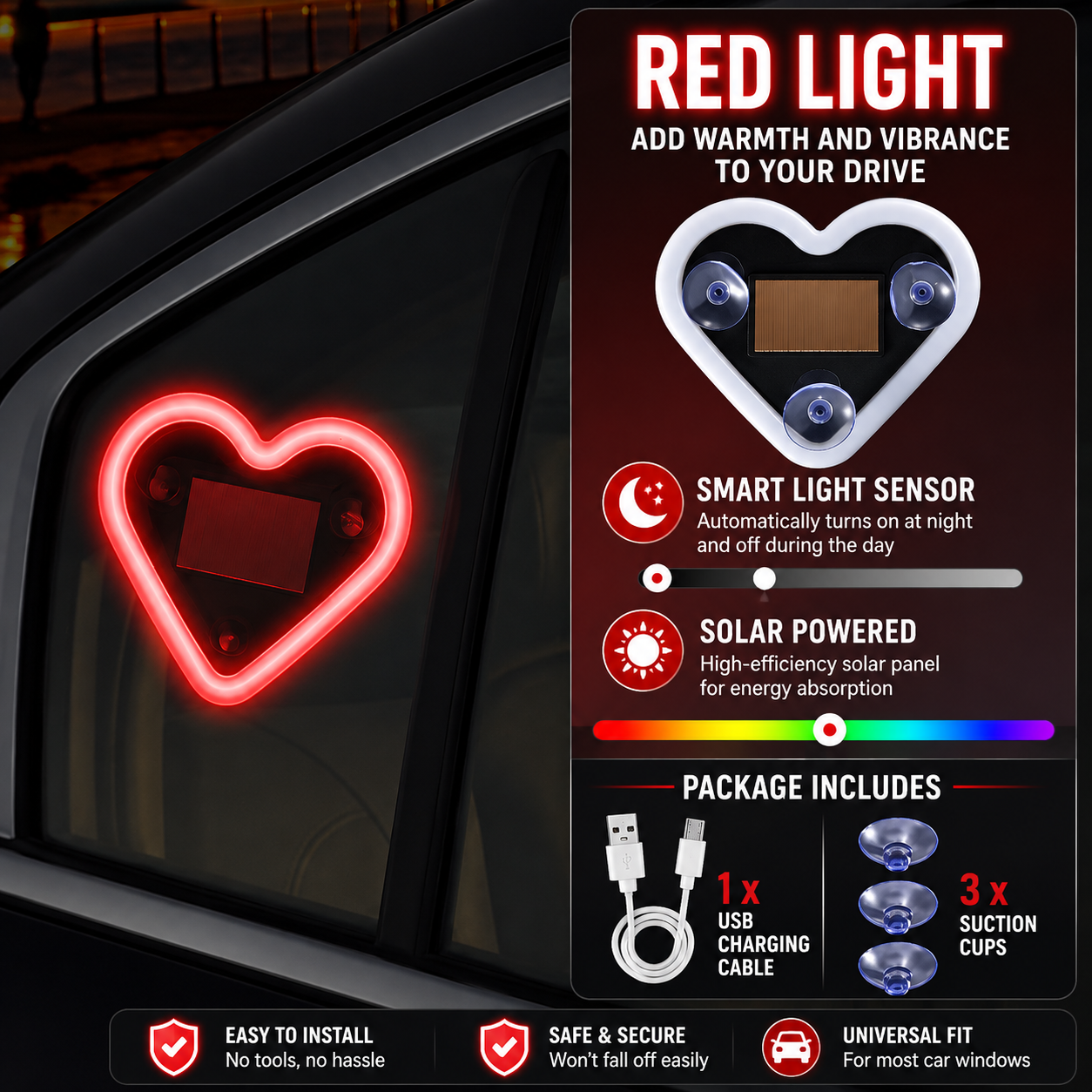 RomanticGlow™ – Solar Heart Light