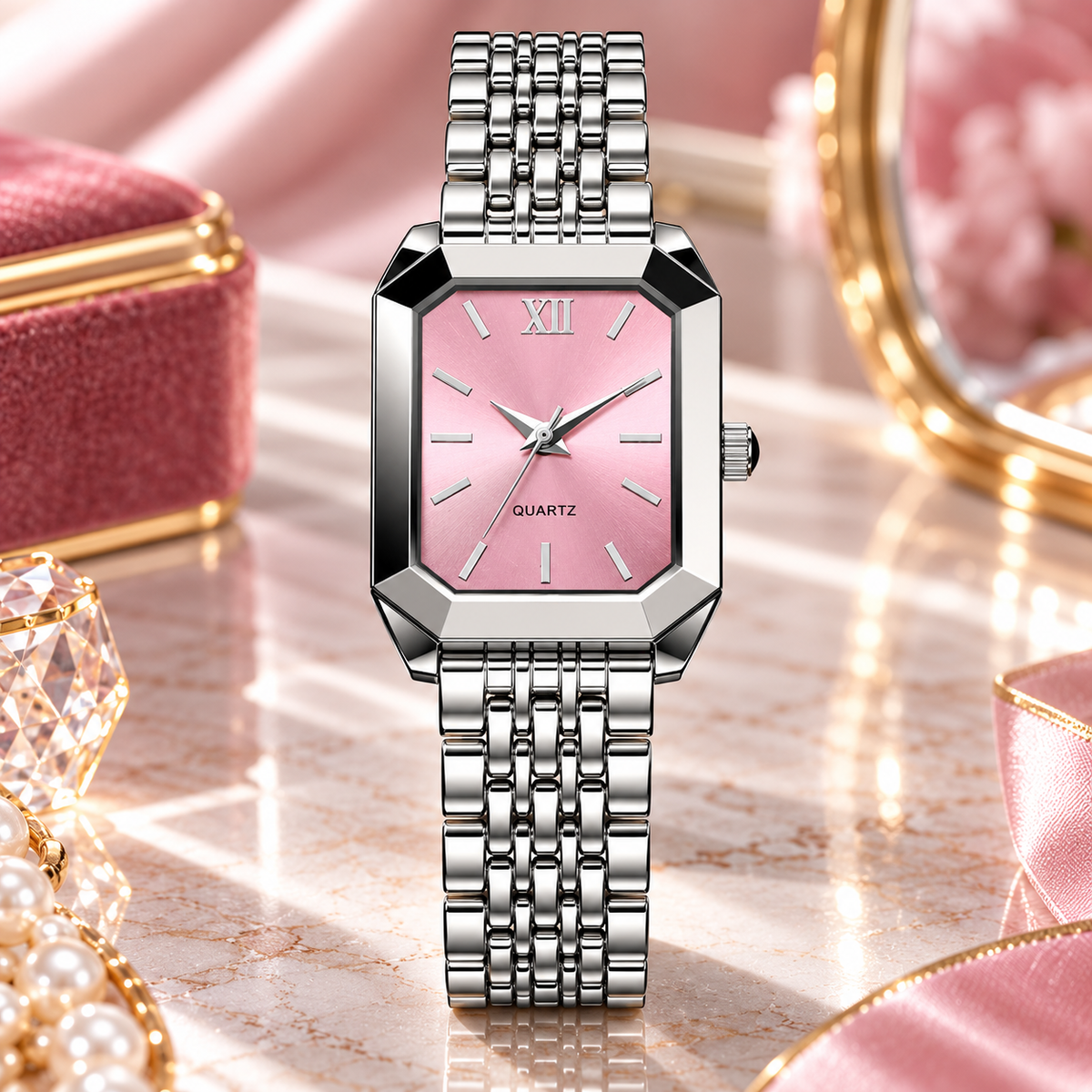 Elvora™ Elegant Rectangular Quartz Watch