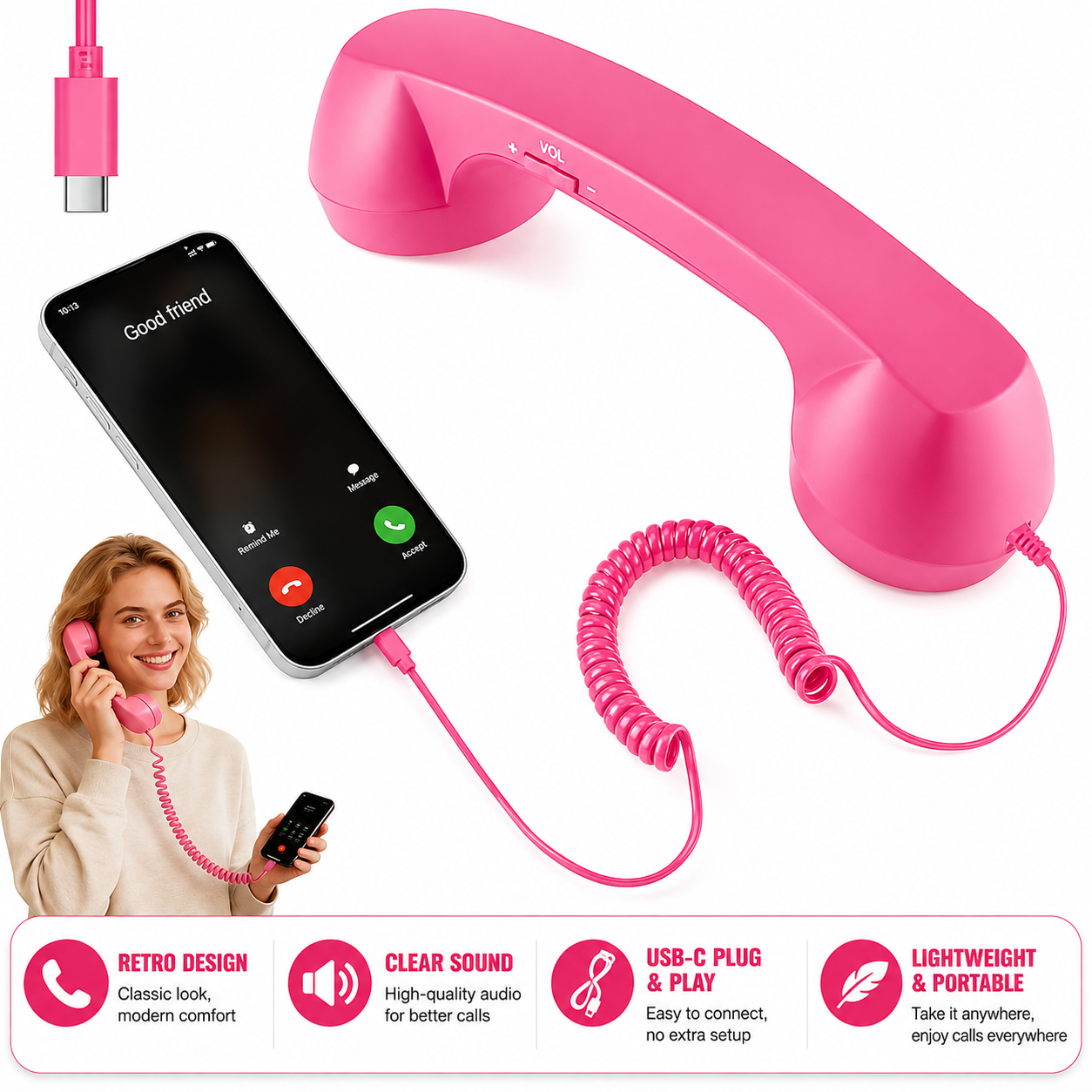 RetroTalk™ Vintage Handset